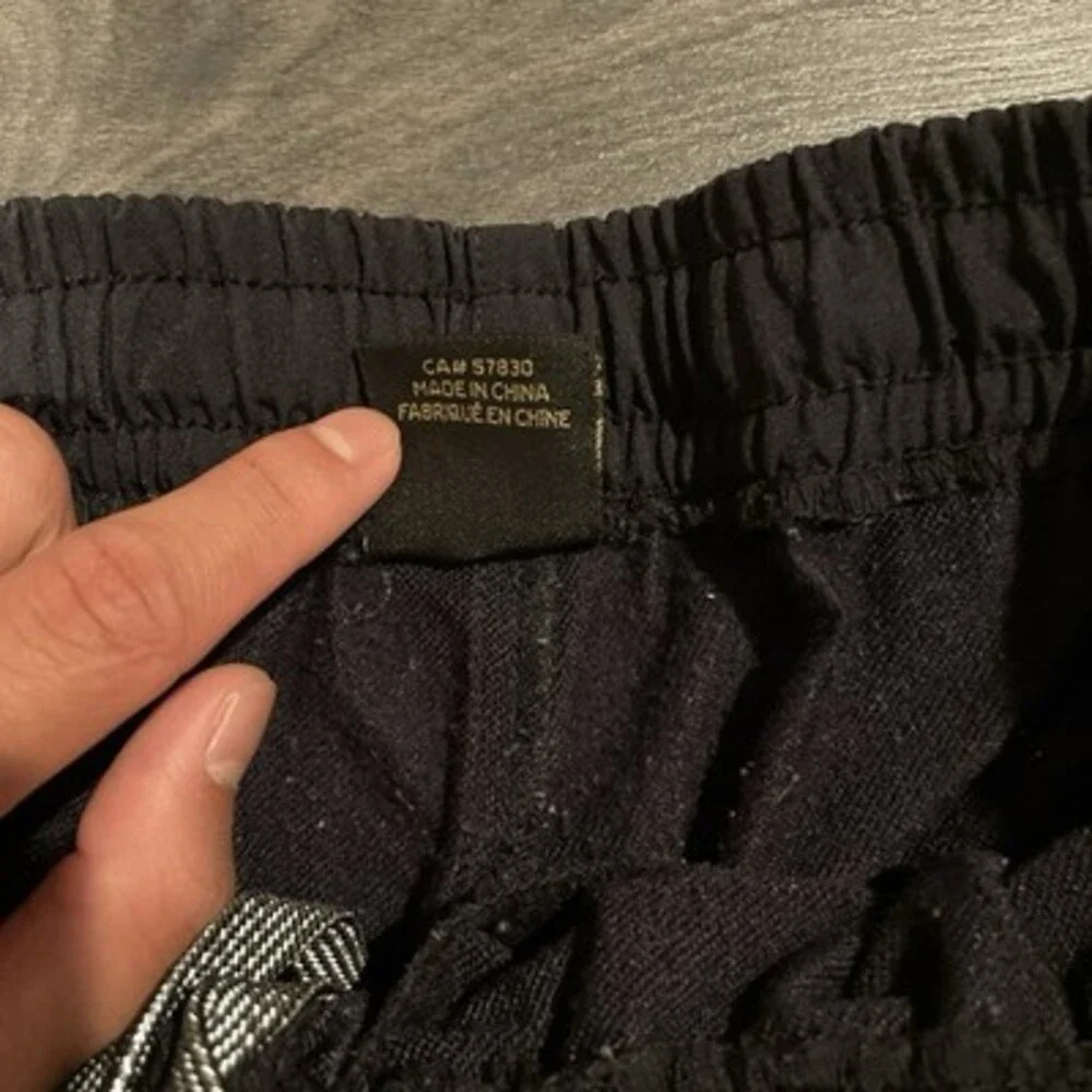OVO October's Very Own Nylon Track Pants Size M Black Owl Logo Zipper Pockets - Picture 6 of 7